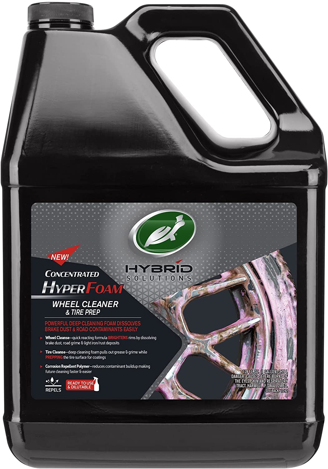 Turtle Wax 53744 Hybrid Solution HyperFoam Wheel Cleaner and Tire Prep. 1 Gallon