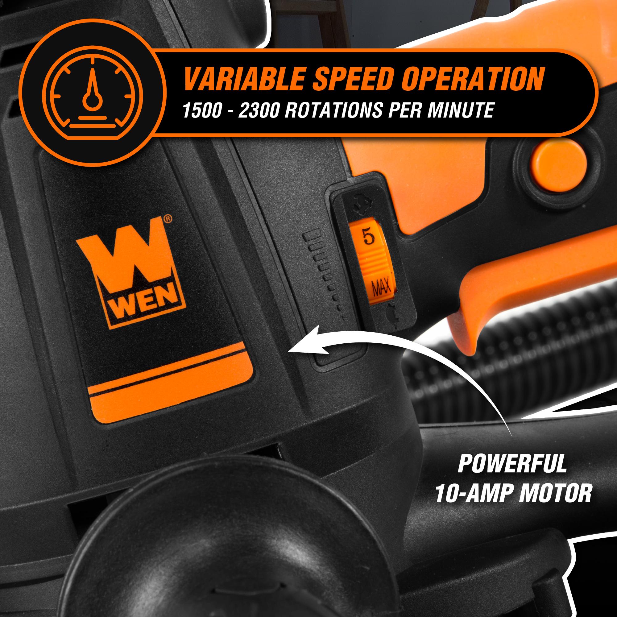 WEN 120-Volt Corded Drywall Sander with Dust Management