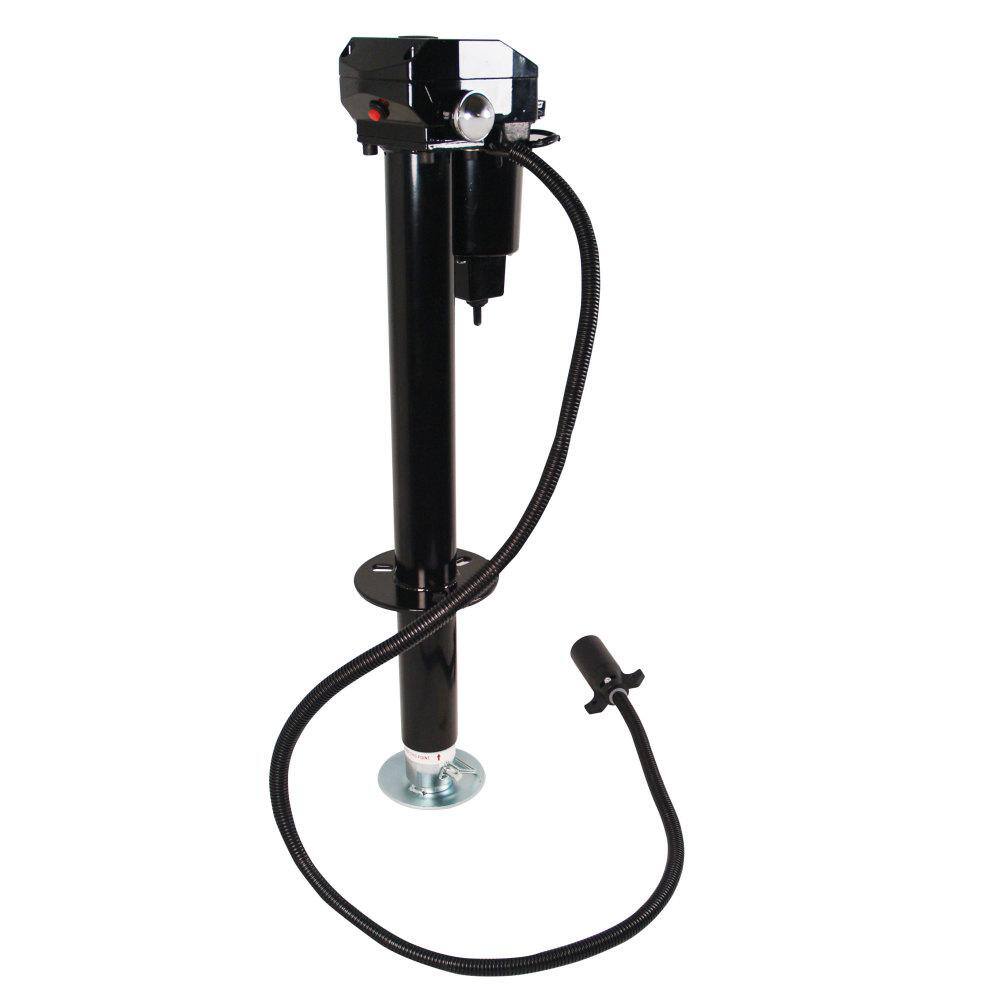 Quick Products JQ-3000-7P 3000 Electric Tongue Jack with 7 Way Plug in Black