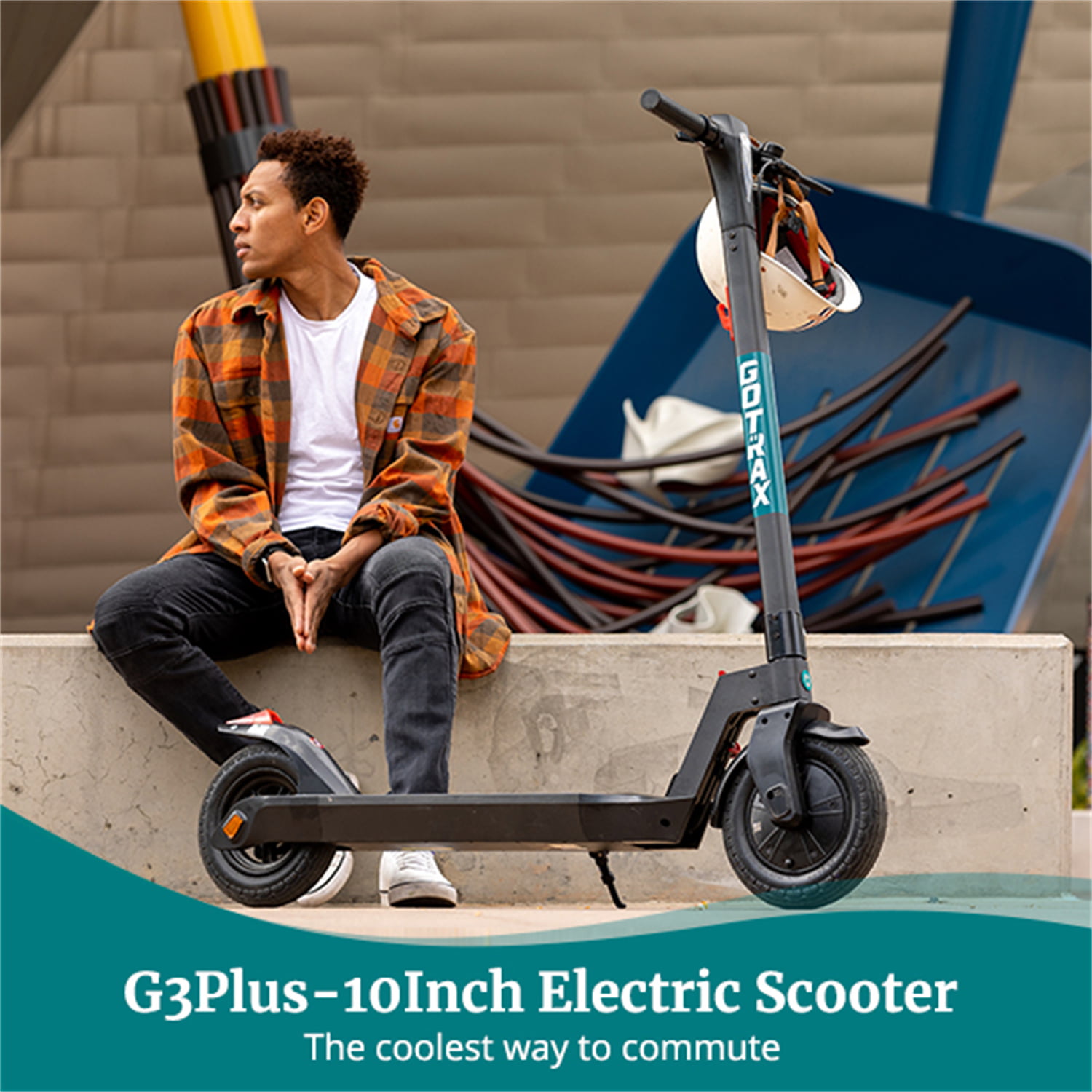 G3 Plus Adult Electric Scooter. 300W 10″ Tires Max 18 mile Foldable Escooter for Adult Unisex. Gray