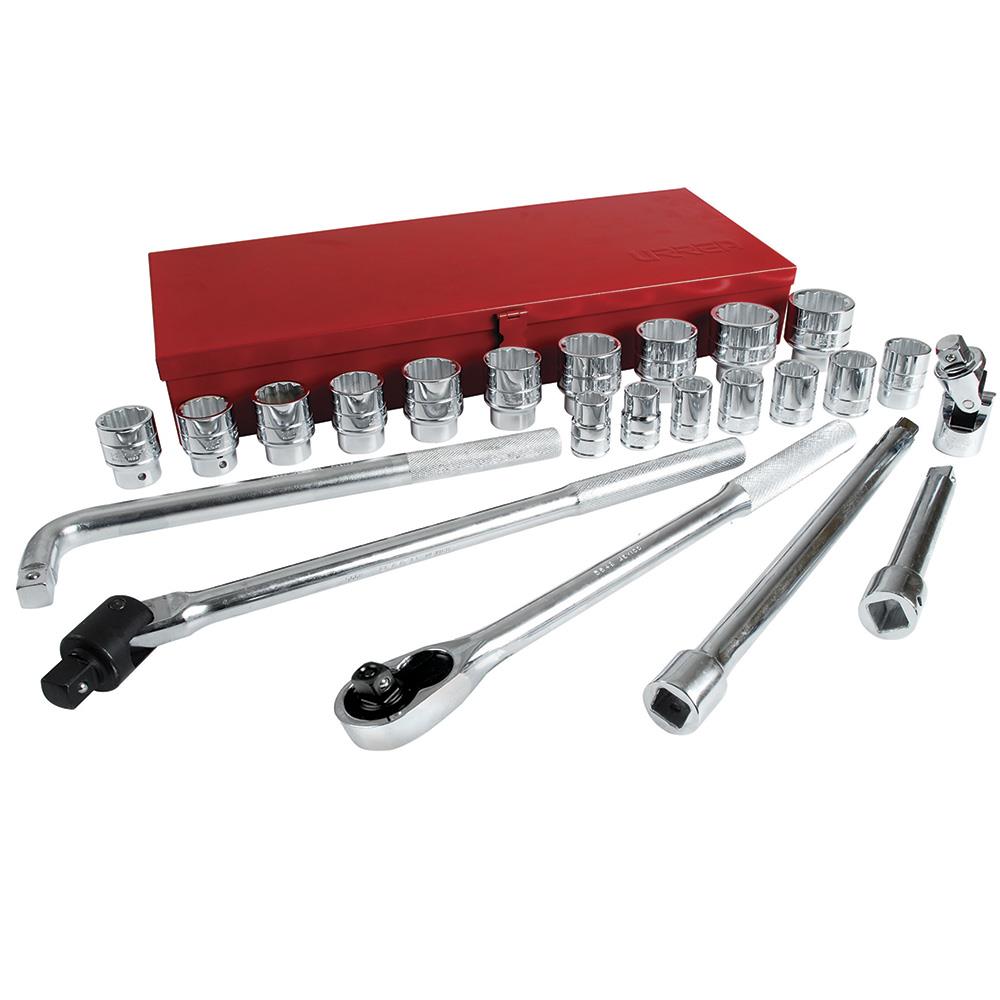 URREA 24-Piece Standard (SAE) 3/4-in Drive Set Intermediate Socket Set