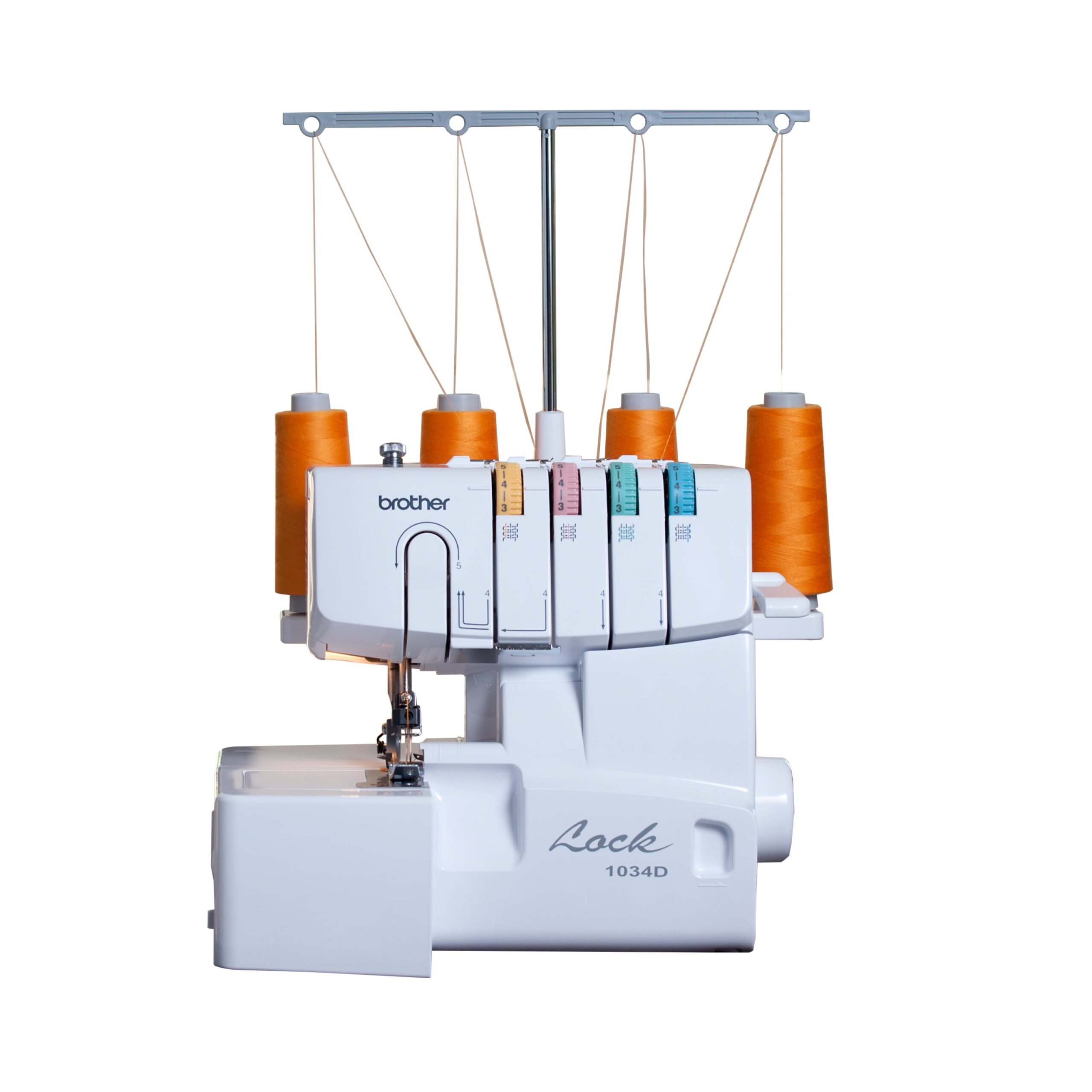 Brother 1034D 3 or 4 Thread Serger with Easy Lay In Threading. White