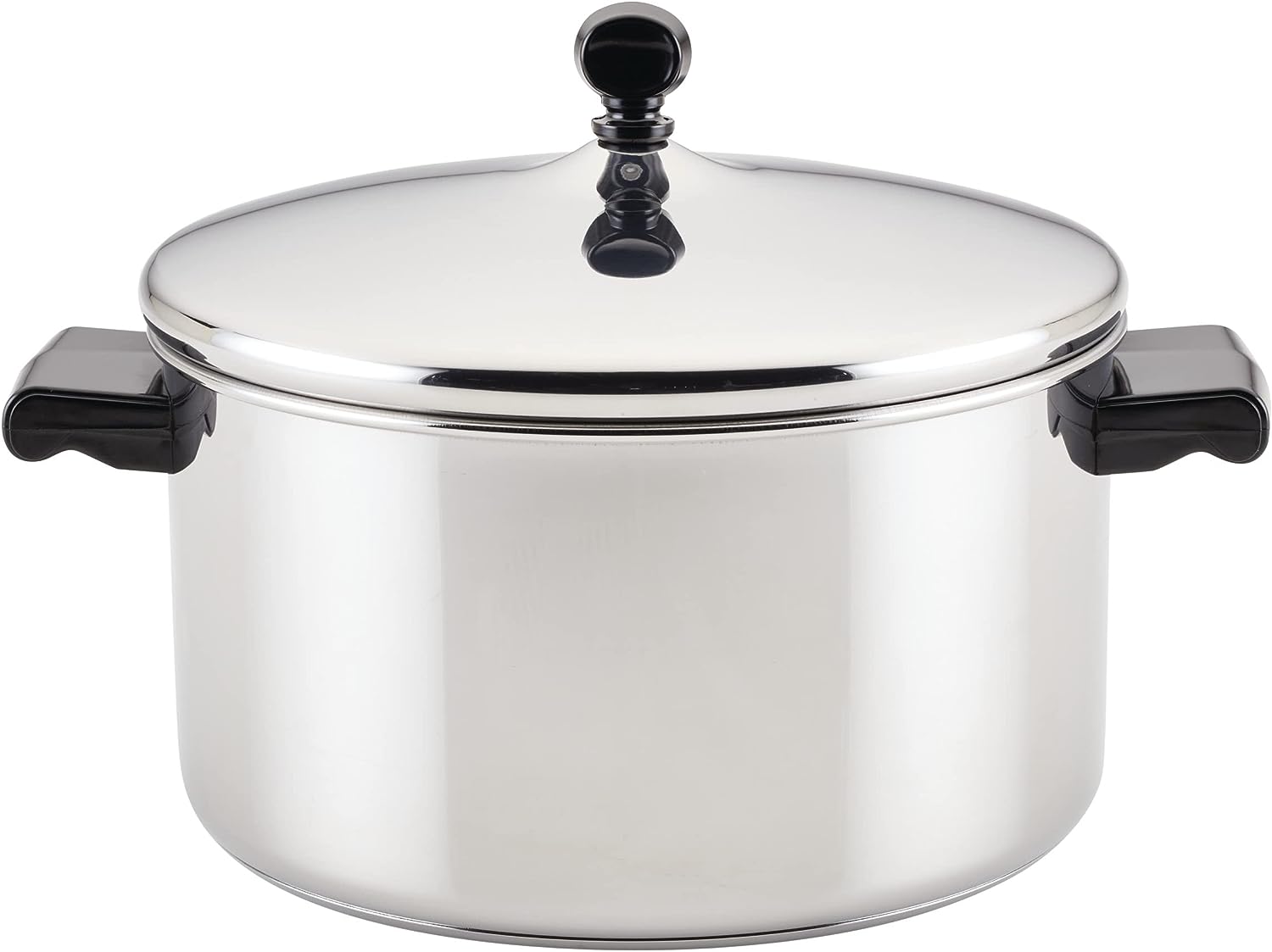 Farberware Classic Stainless Steel 6-Quart Stockpot with Lid. Stainless Steel Pot with Lid. Silver