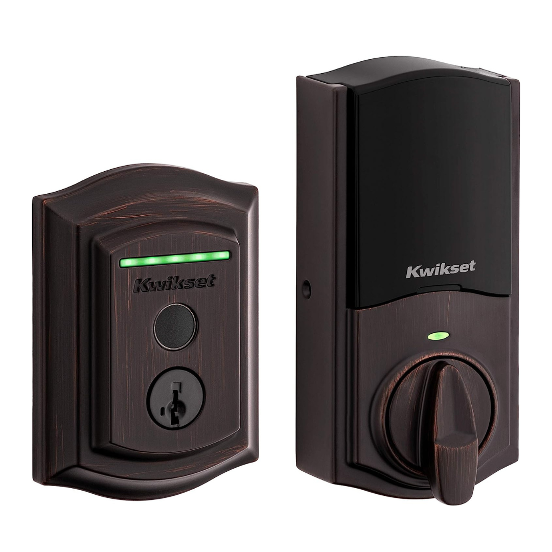 Kwikset Halo Touch Traditional Arched Wi-Fi Fingerprint Smart Lock No Hub Required featuring SmartKey Security in Venetian Bronze (99590-002)