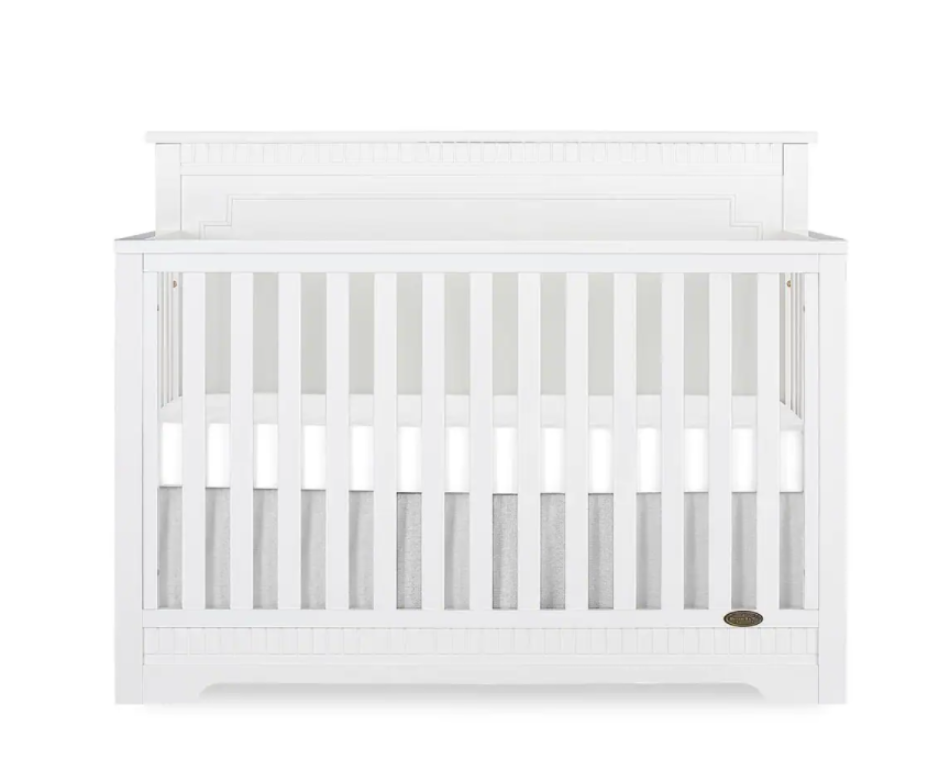 Dream On Me Morgan White 5 in 1 Convertible Crib