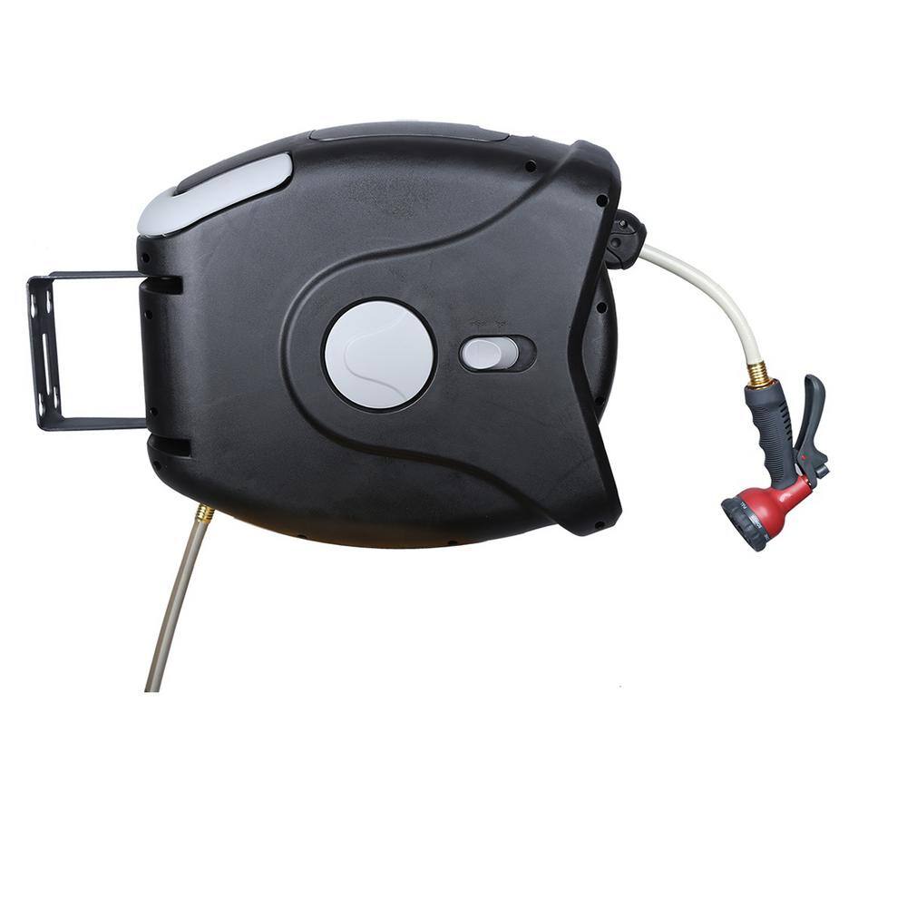 Gartenkraft XG-75S XG Series 75 ft. Retractable Garden Hose Reel Includes Hose and Spray Nozzle