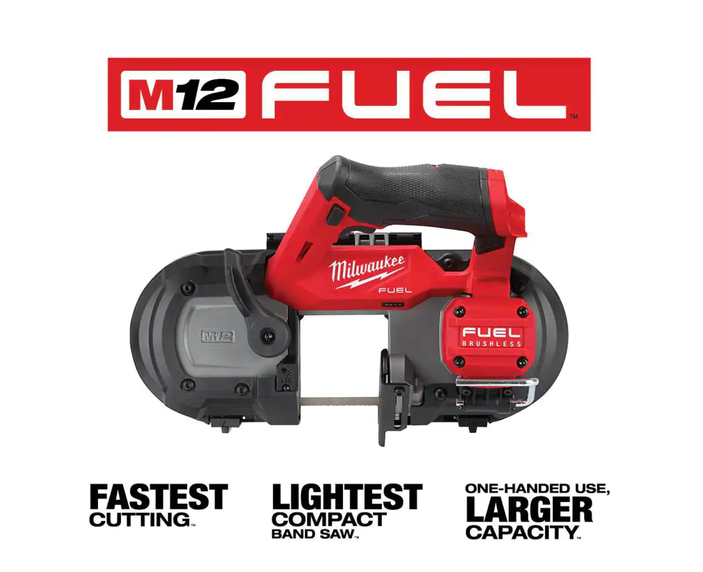 Milwaukee 2529-20-48-39-0631 M12 FUEL 12V Lithium-Ion Cordless Sub-Compact Portable Band Saw with (4) 12/14 TPI Extreme Metal Cutting Band Saw Blades