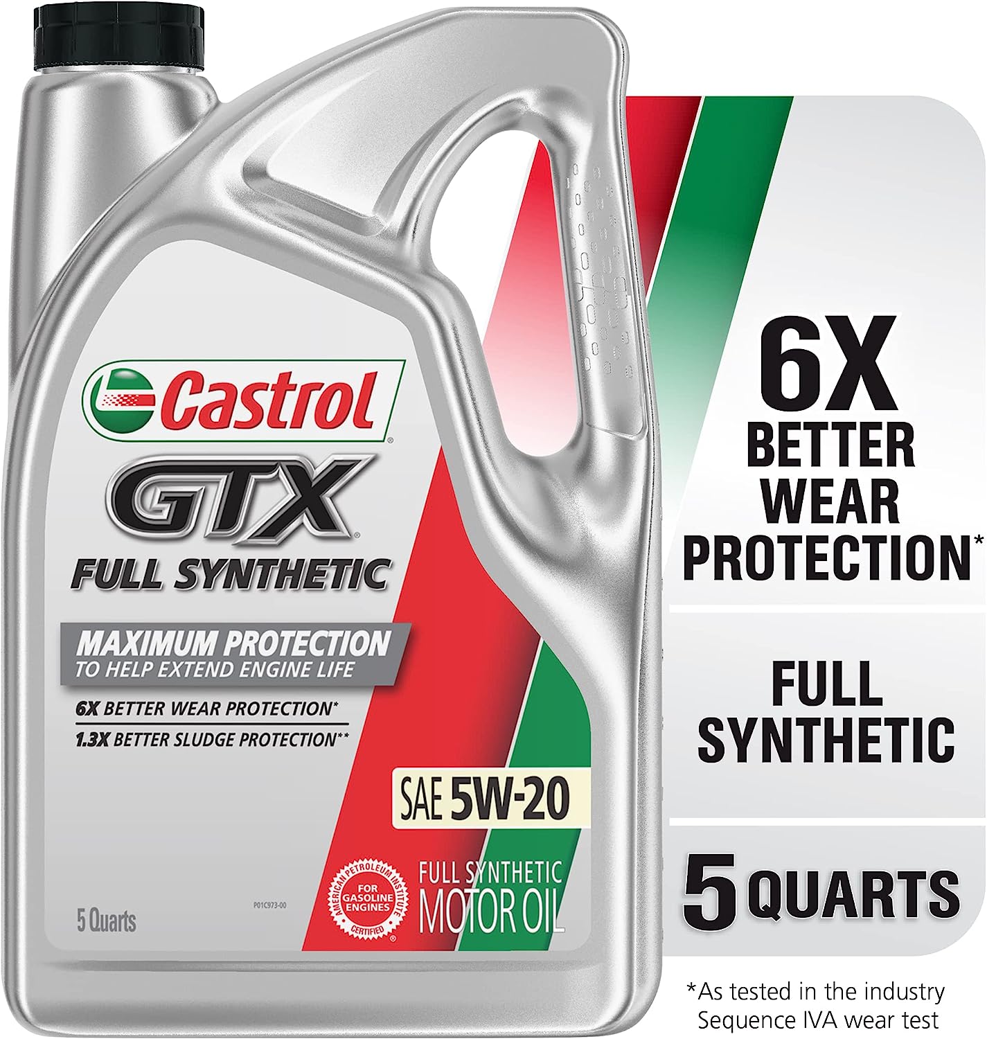 Castrol GTX Full Synthetic 5W-20 Motor Oil. 5 Quarts
