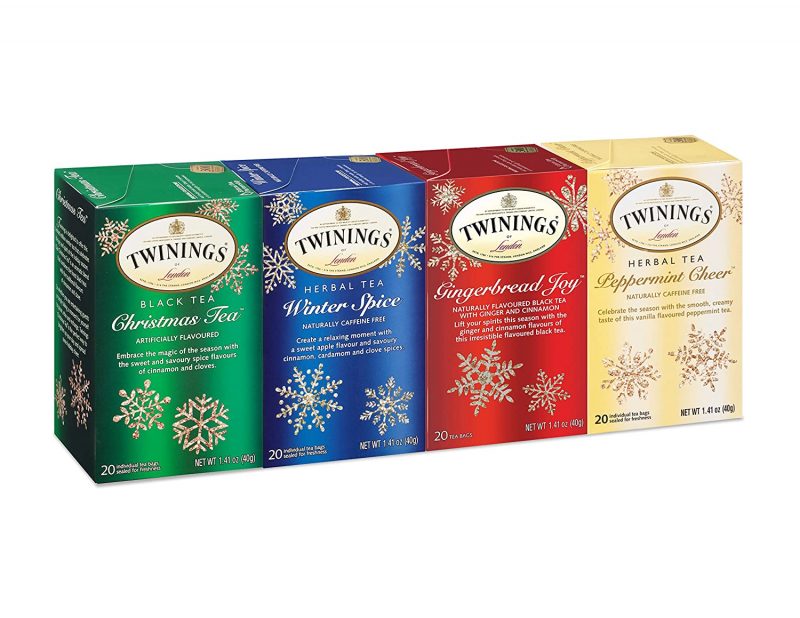 Twinings of London Holiday Variety Tea Bag Pack. 20 Count. Pack of 4