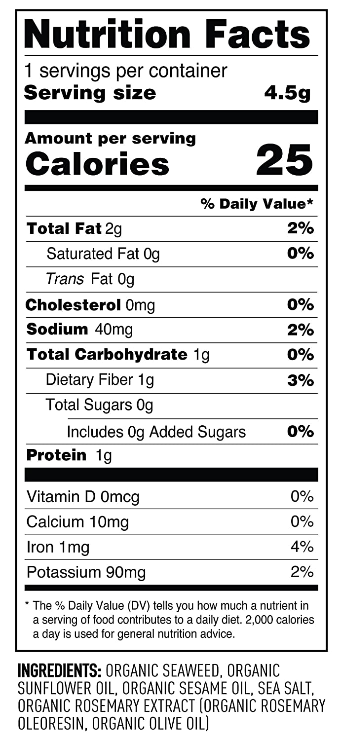 Annie Chun-s Organic Seaweed Snacks. America-s #1 Selling. 0.16 oz (Pack of 12)