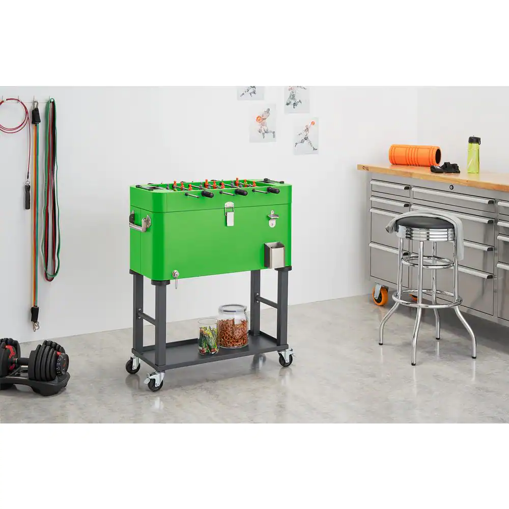 TRINITY TXKPGN-0809 80 qt Detachable Tub Foosball Cooler w/ Cover Green