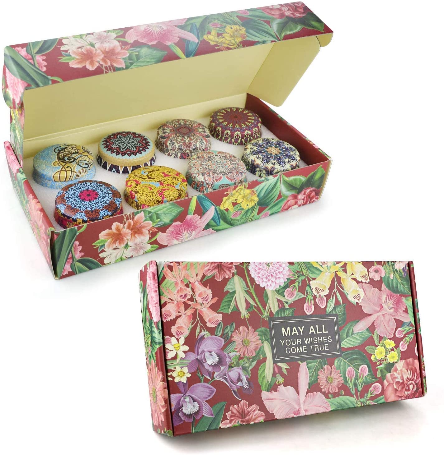 Scented Candles. Valentines Day Gifts for Her. 8 Pack Scented Candle Gift Set