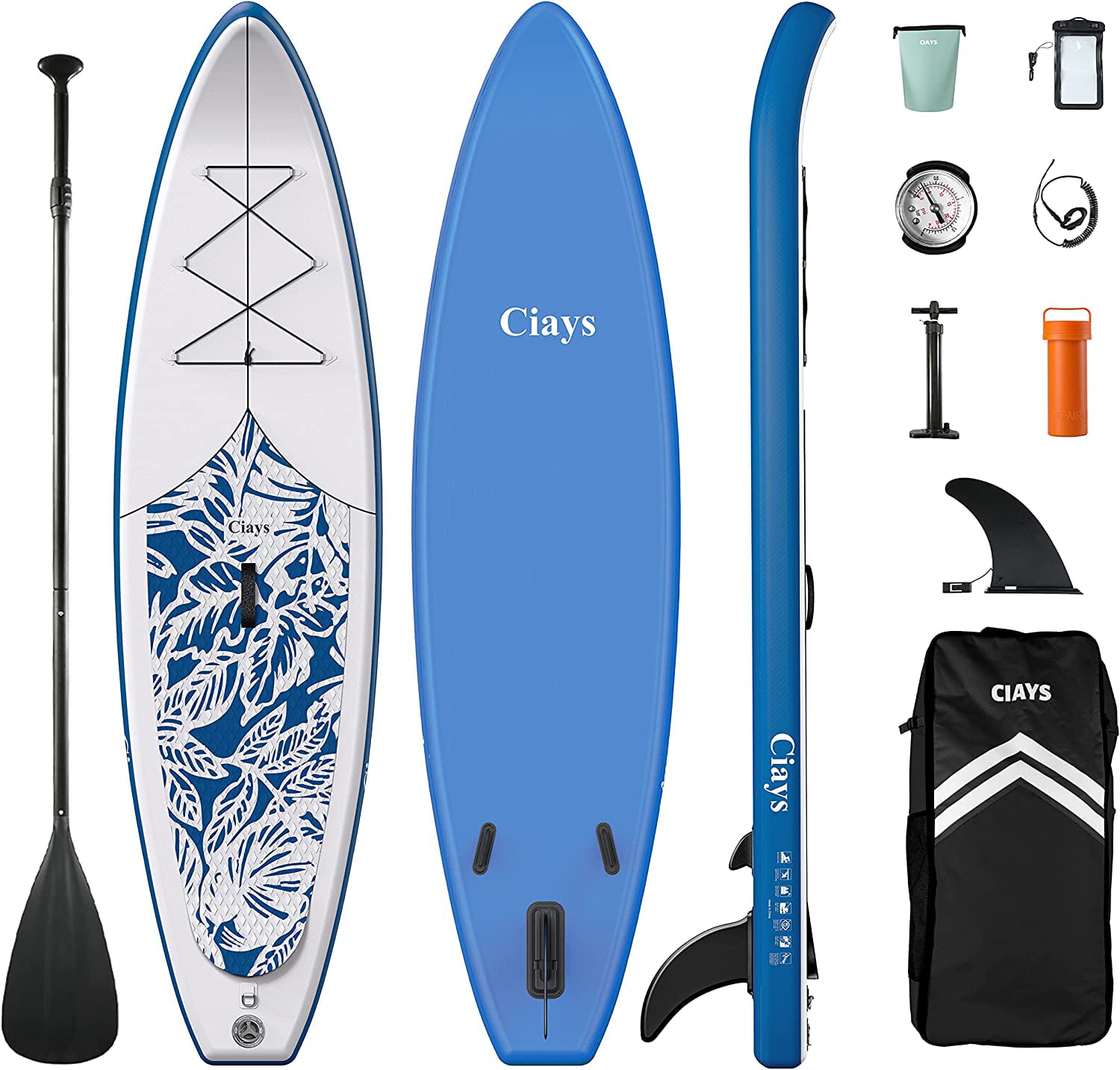 10.5ft Inflatable Paddle Board Stand Up Paddle Board SUP 6 in.Thick Board with Accessories & Carry Bag for Adults