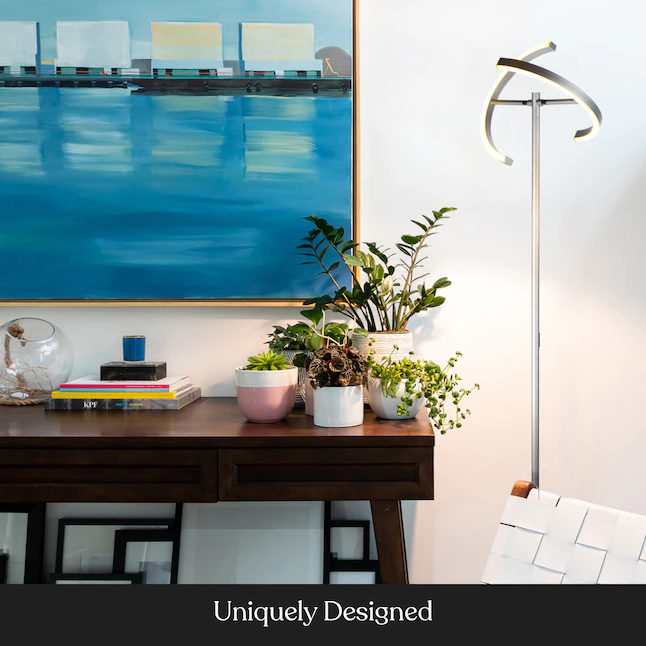 Brightech  72-in Silver Torchiere Floor Lamp