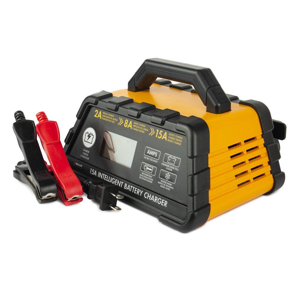 Wagan Tech EL7407 12-Volt 15 Amp 6-Stage Lithium-Capable Battery Charger