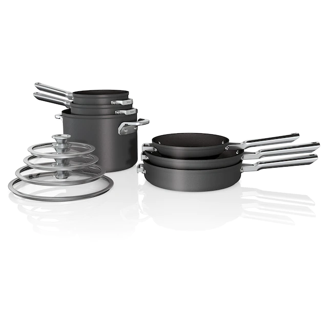 Ninja  C59500 Foodi NeverStick Premium Anti-Scratch Nest System. 10-Piece Cookware Set