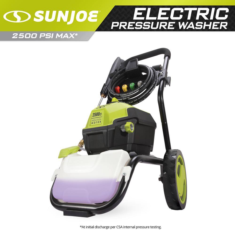 Sun Joe SPX4500 2500 PSI 1.48 GPM Induction Motor Roll Cage Electric Pressure Washer