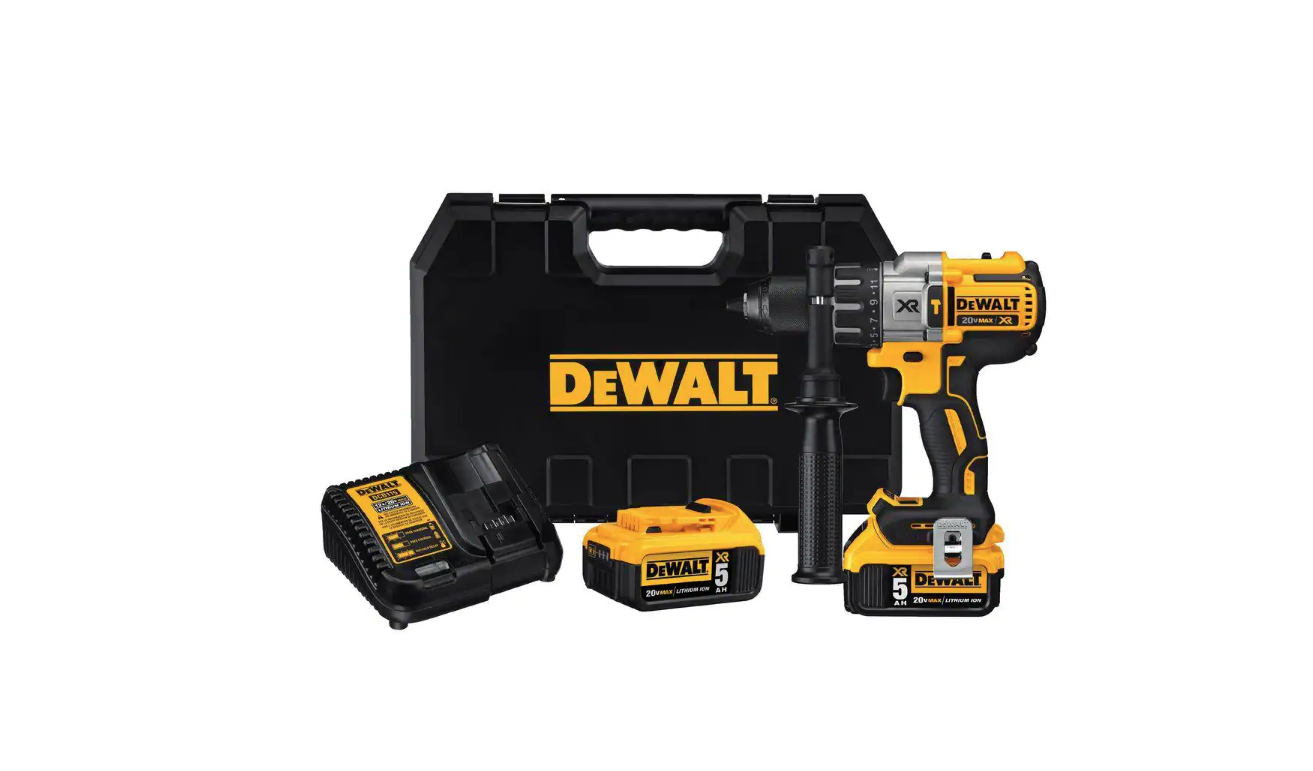 DEWALT DCD996P2 20-Volt MAX XR Cordless Brushless 3-Speed 1/2 in. Hammer Drill with (2) 20-Volt 5.0Ah Batteries & Charger