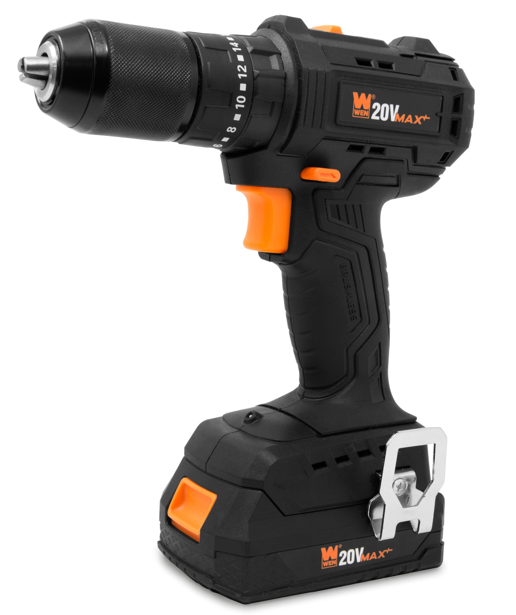 WEN 1/2-in 20-volt Max-Amp Brushless Cordless Hammer Drill (1-Battery Included)