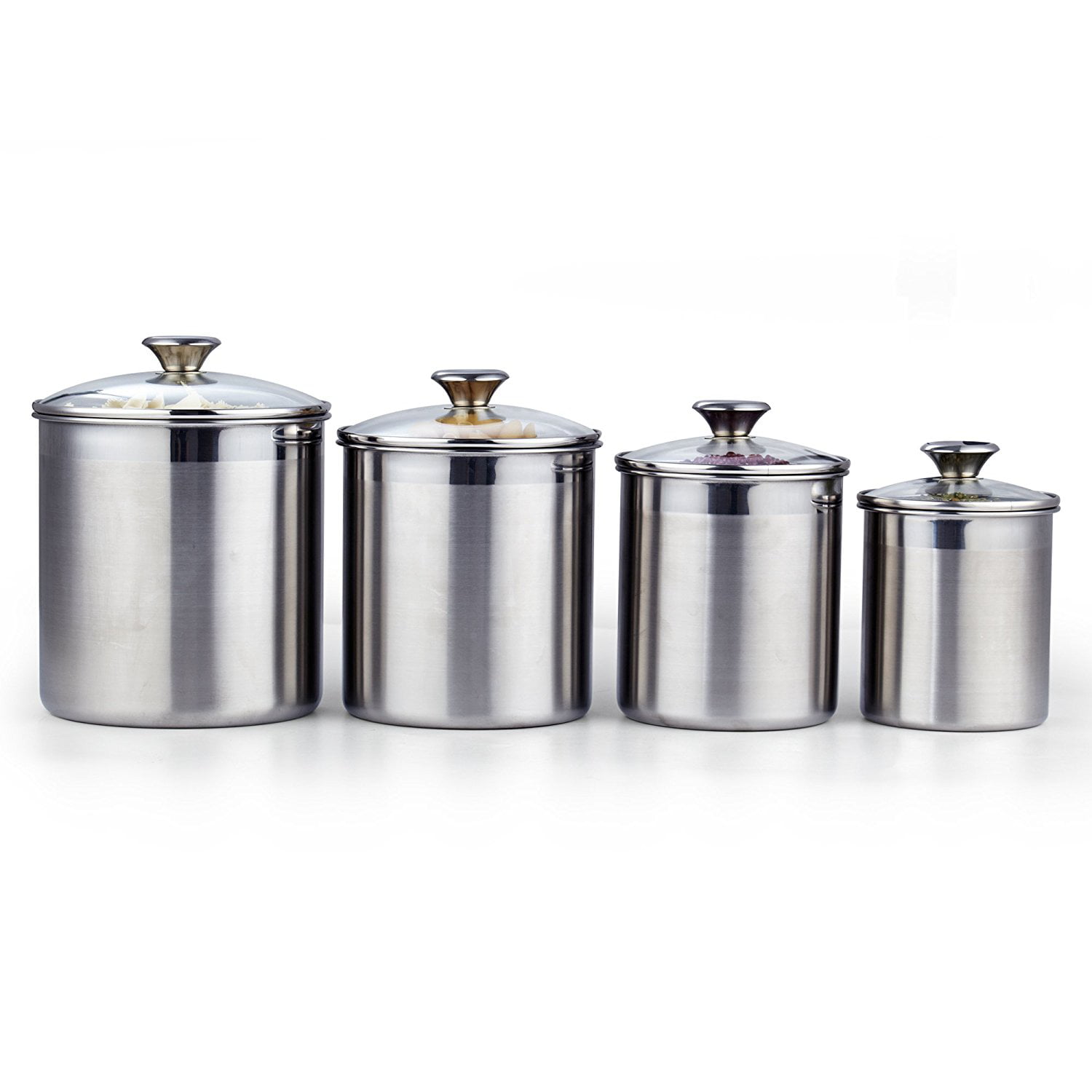 Cooks Standard 4-Piece Stainless Steel Canister Set
