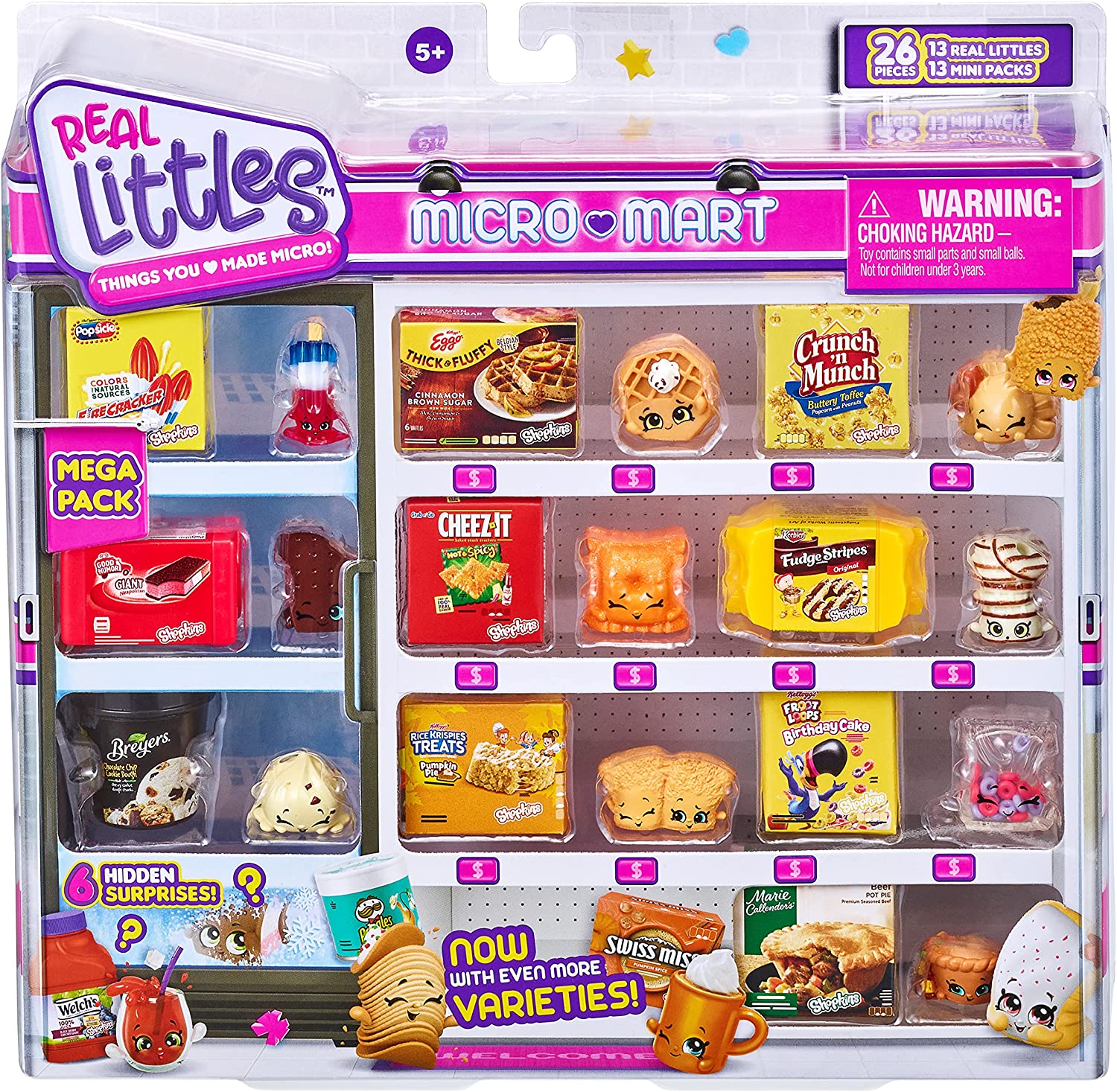 Shopkins Real Littles Mega Pack. 13 Real Littles Plus 13 Real Branded Mini Packs (26 Total Pieces)