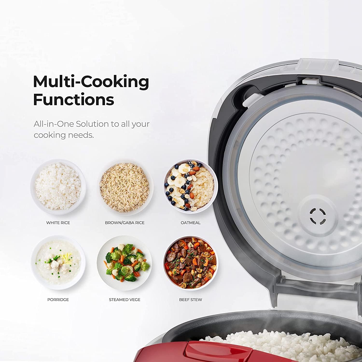 CUCKOO CR-0655F | 6-Cup (Uncooked) Micom Rice Cooker | 12 Menu Options: White Rice. Brown Rice & More. Nonstick Inner Pot. Designed in Korea | Red/White