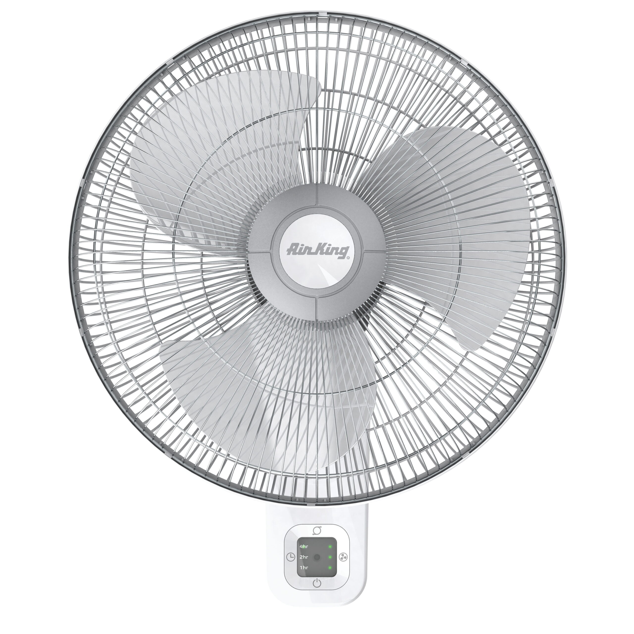 Air King 16″ Commercial Grade Oscillating Wall-Mount Fan with Remote. 9650. White