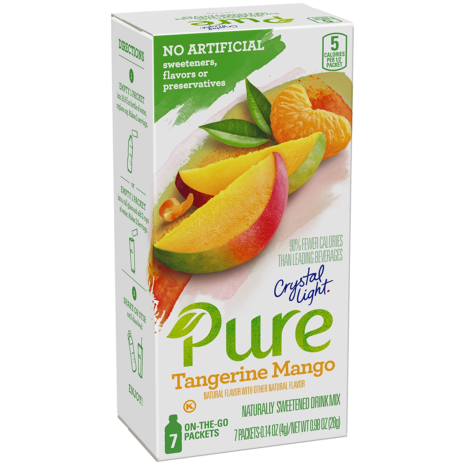 Crystal Light Pure Tangerine Mango On-The-Go Powdered Drink Mix