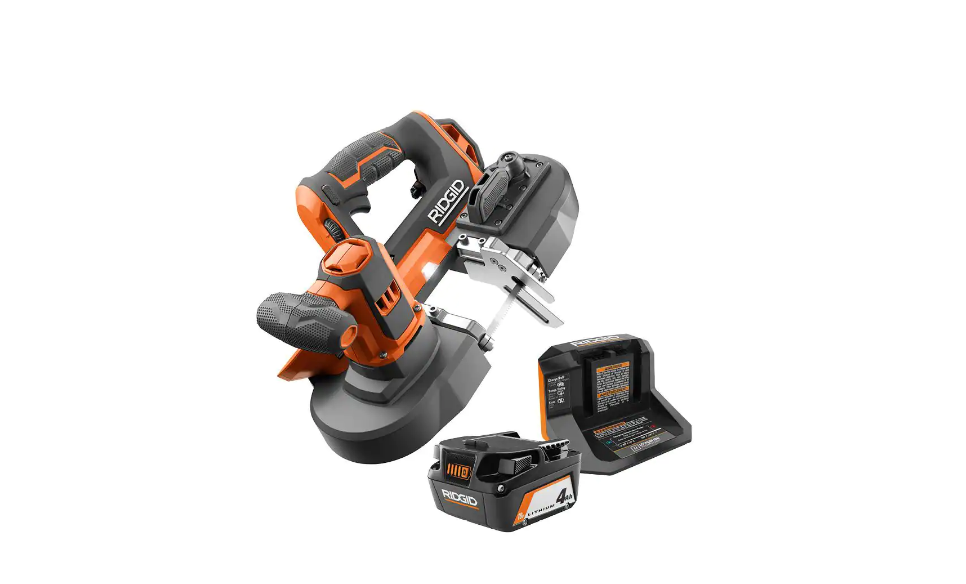 RIDGID R8604KN 18V Cordless Compact Band Saw Kit with (1) 4.0 Ah Battery and Charger
