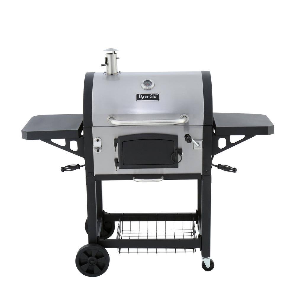 Dyna-Glo DGN486SNC-D Heavy-Duty Large Charcoal Grill in Black and Stainless Steel
