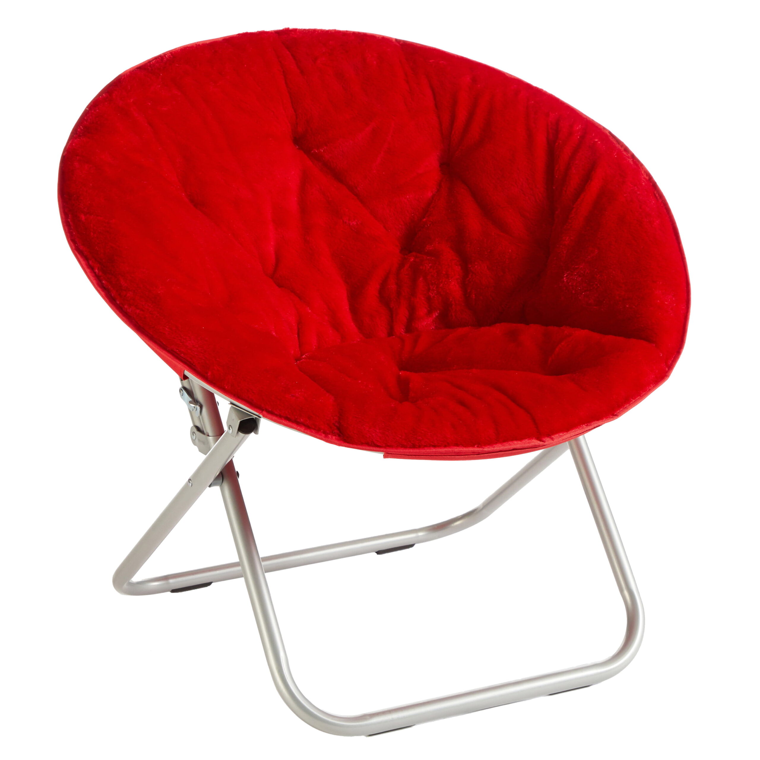 Mainstays Faux Fur Saucer™ Chair. Red