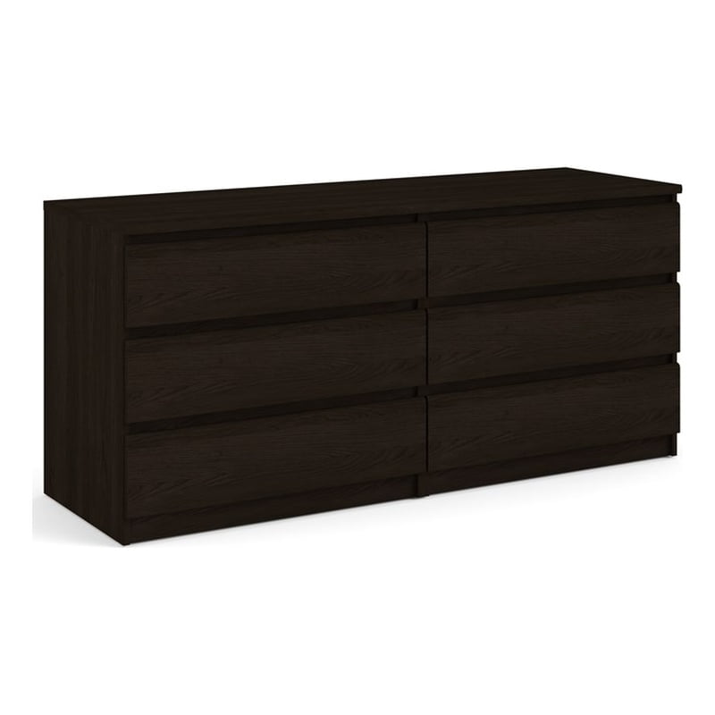 Tvilum Laguna 6-Drawer Double Dresser. Coffee