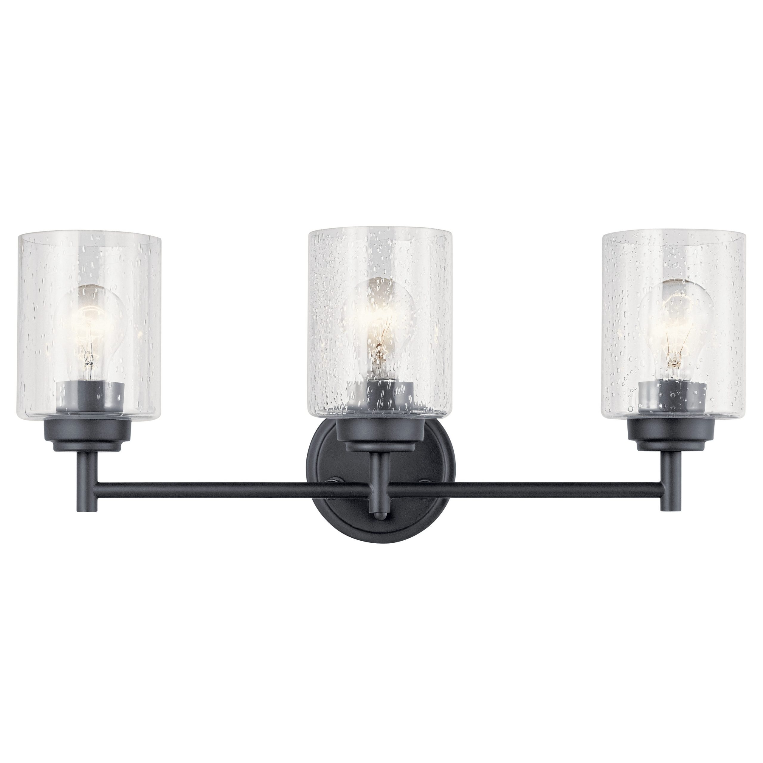 Kichler 45886BK Winslow 21.5-in 3-Light Black Modern/Contemporary Vanity Light (Black)