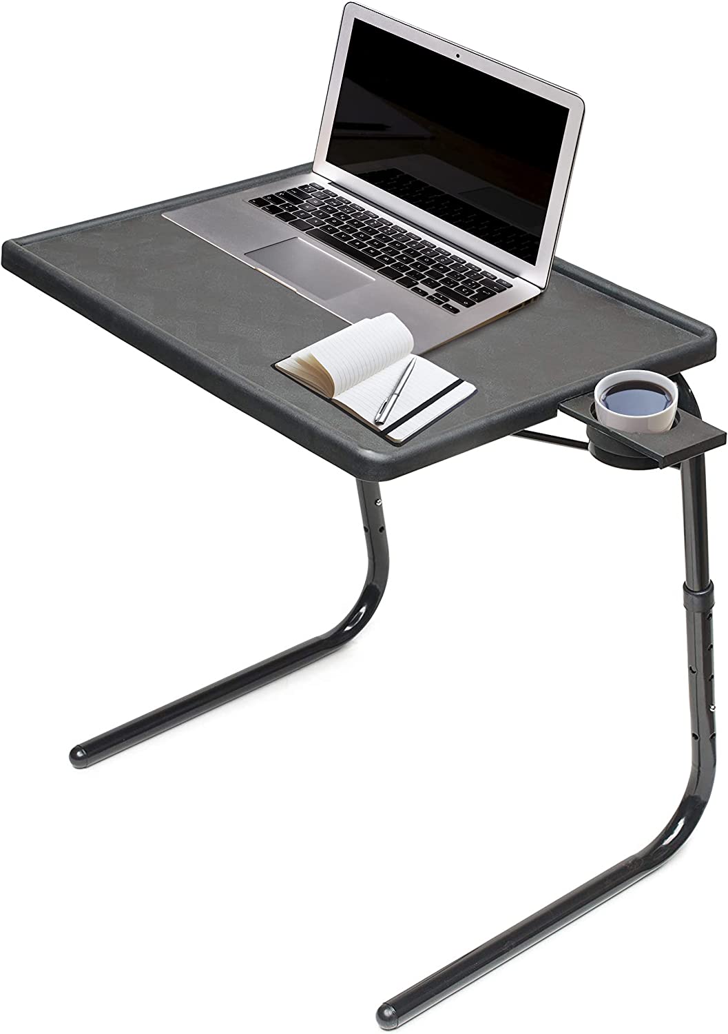 Table Mate II TV Tray Table - Folding TV Dinner Table. Couch Table Trays for Eating Snack Food. Stowaway Laptop Stand. Portable Bed Dinner Tray - Adjustable TV Table with 3 Angles. Cup Holder. Black