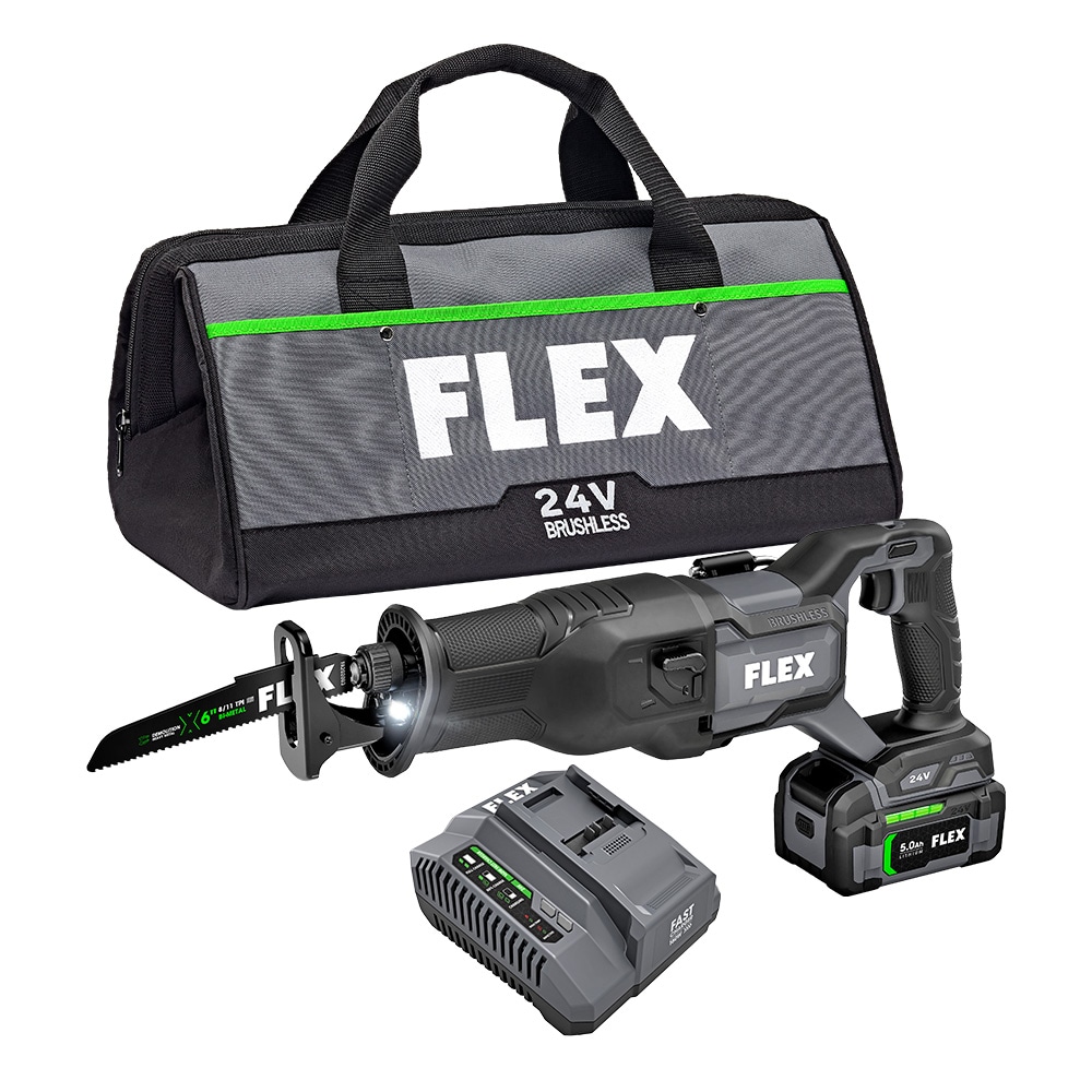 FLEX 24-volt Variable Speed Brushless Cordless Reciprocating Saw (Charger Included and Battery Included)