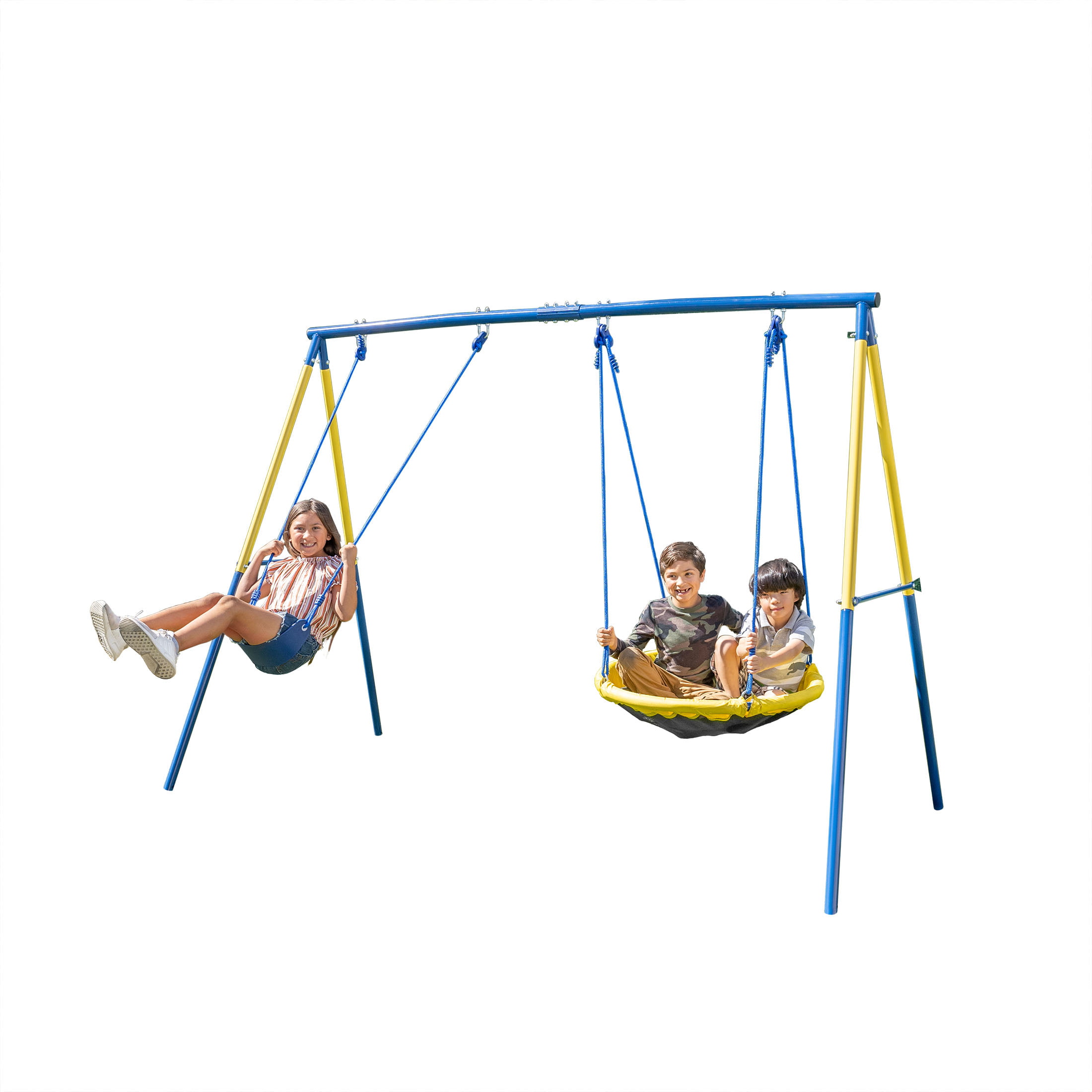 Sportspower Swing and Saucer Swing Metal Set with Heavy Duty Aframe. holds up to 550 lbs