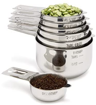 Simply Gourmet Stainless Steel Measuring Cups. Set of 7