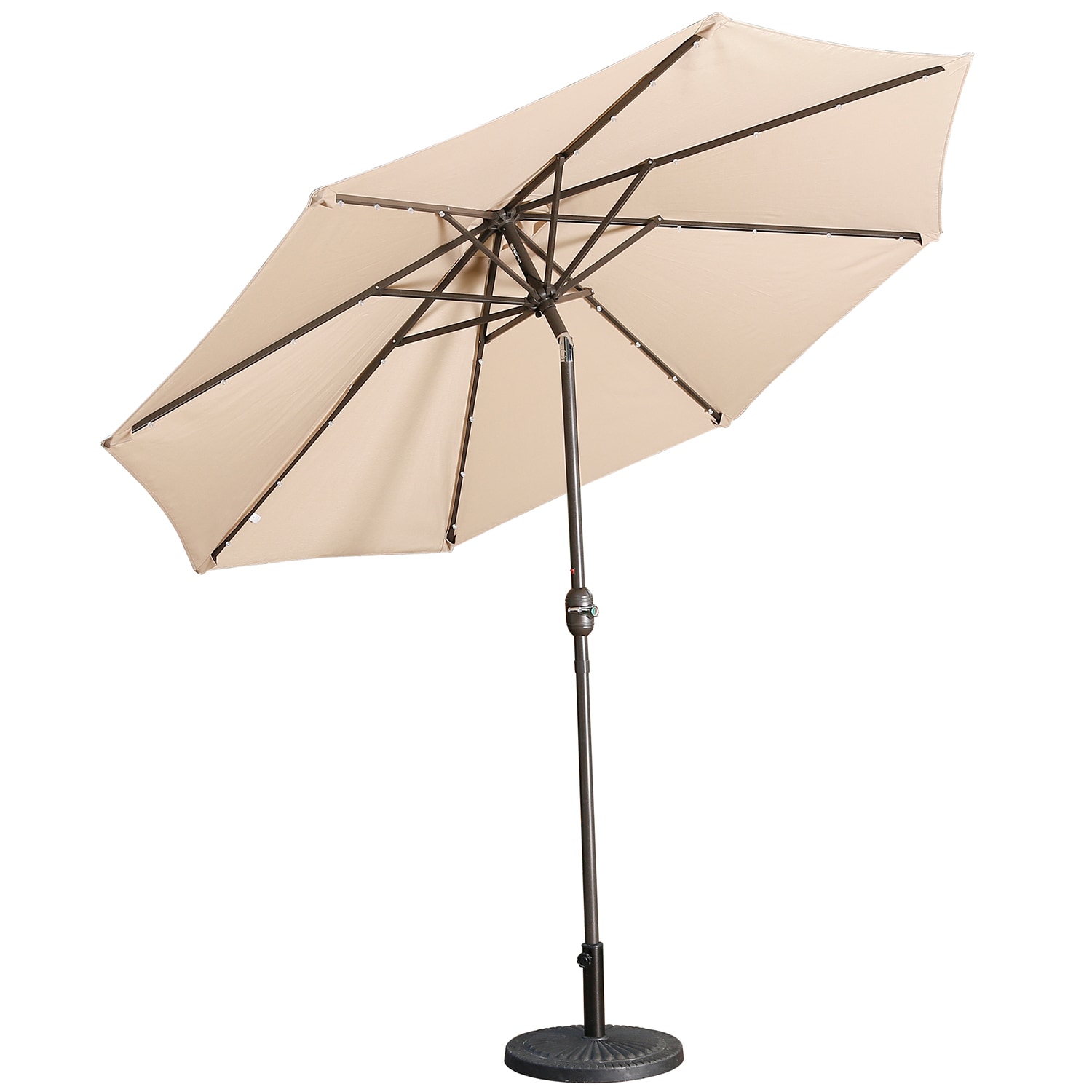 Mondawe 9-ft Solar Powered Market Patio Umbrella