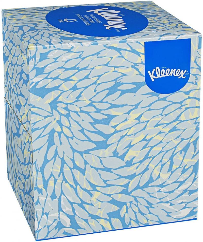 Kleenex 21271 Kleenex Facial Tissue. Cube Box. 95 Tissues. 6PK Bundle