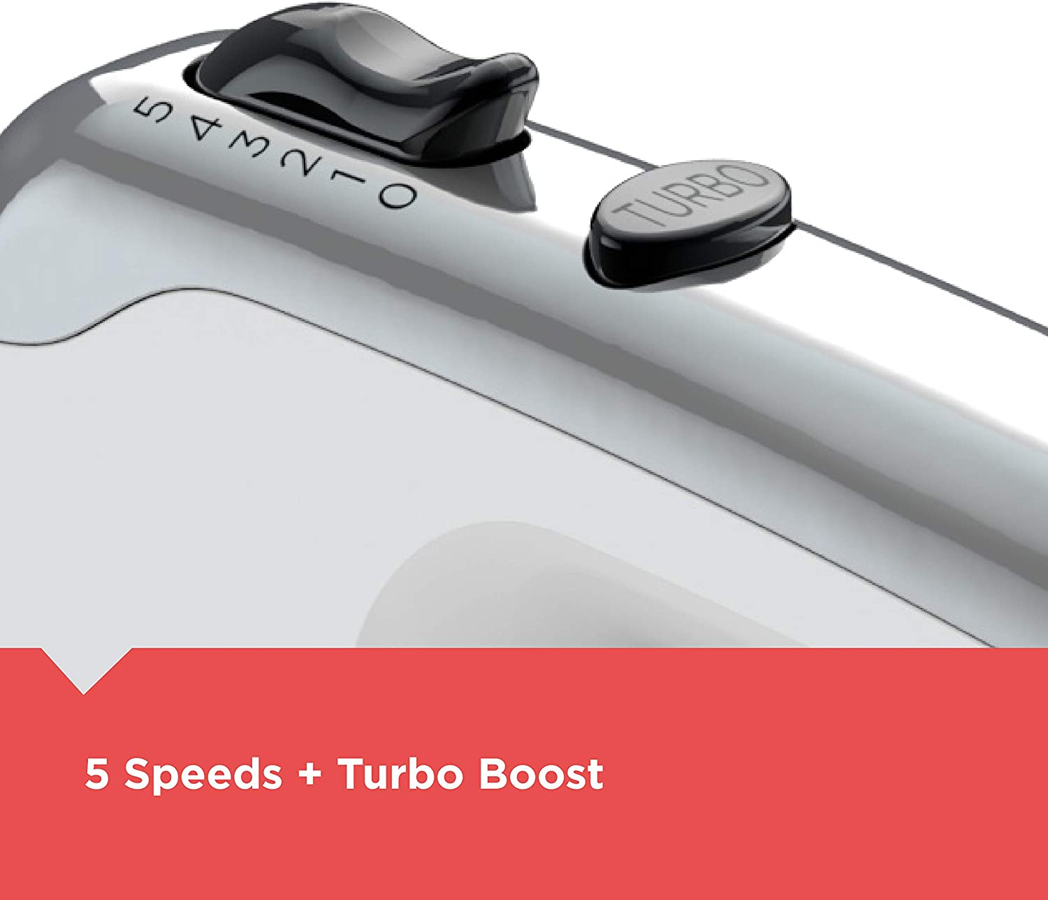 BLACK+DECKER  Helix 60-in Cord 5-Speed White Hand Mixer. White