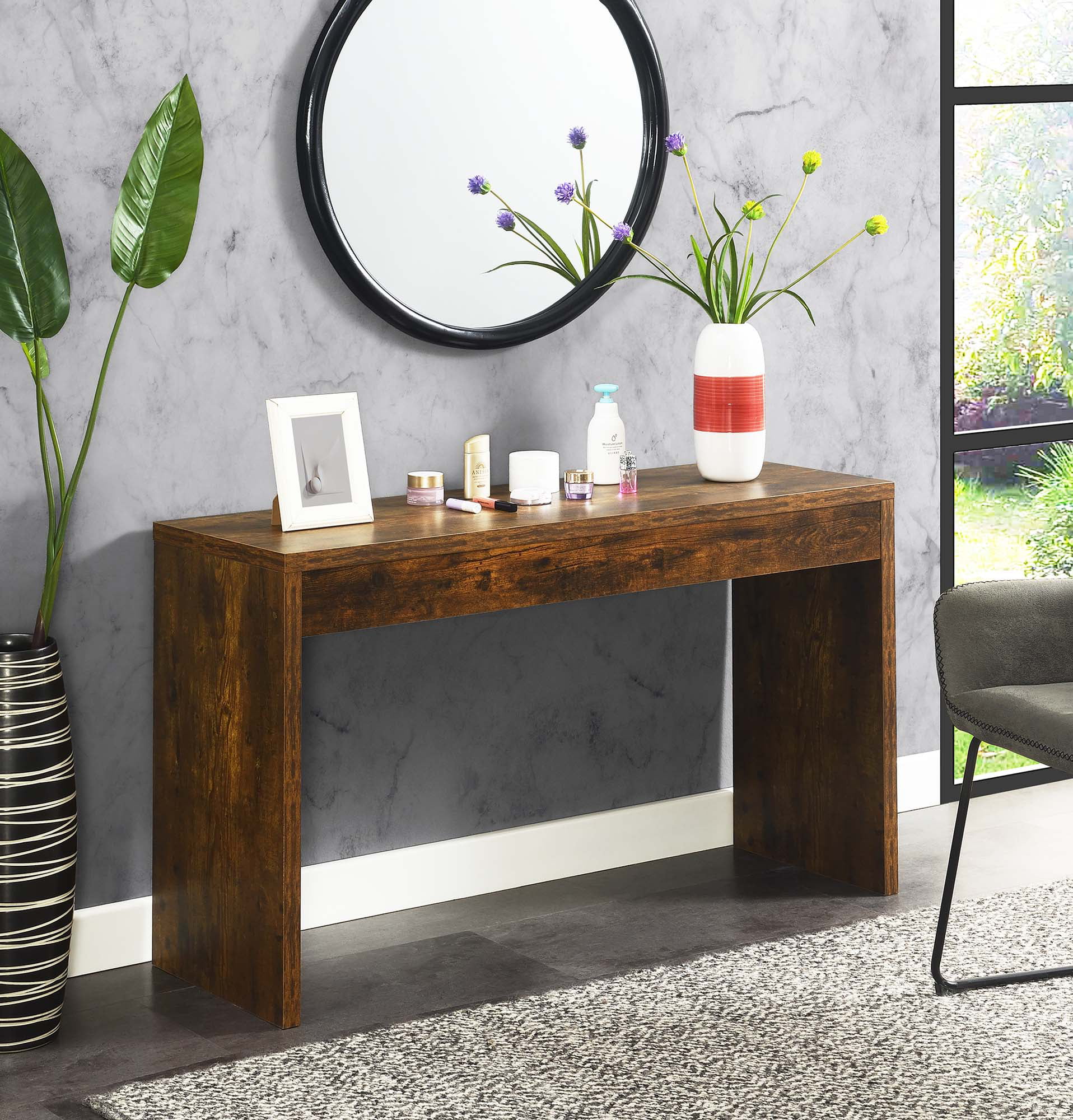Convenience Concepts Northfield Hall Console Table/Desk. Barnwood