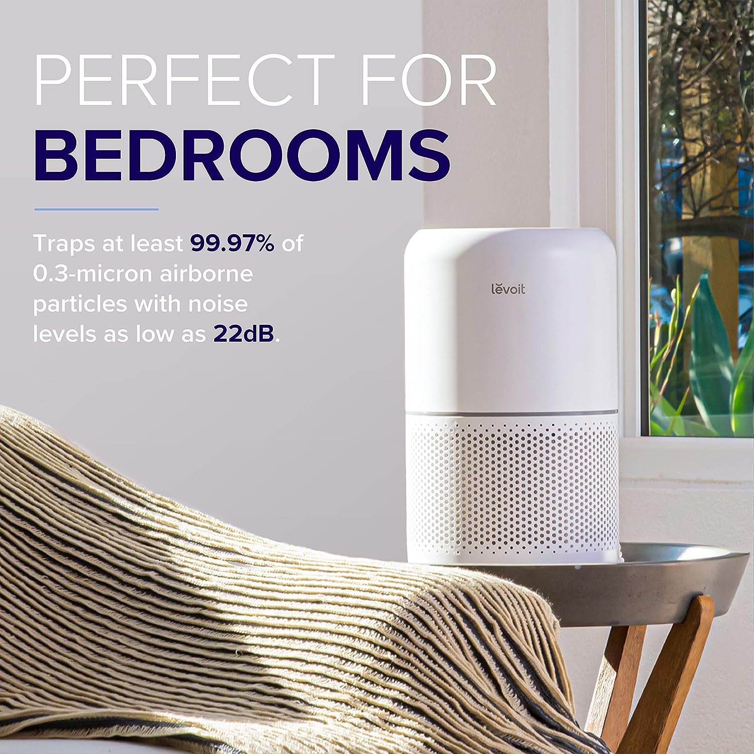 LEVOIT Air Purifiers for Home Bedroom. Smart WiFi. Auto Mode. Covers Up to 1095 Sq.ft for Home Large Room. Quiet Cleaner for Pets. Allergies. Dust. Smoke. White Noise. Core 300S. White