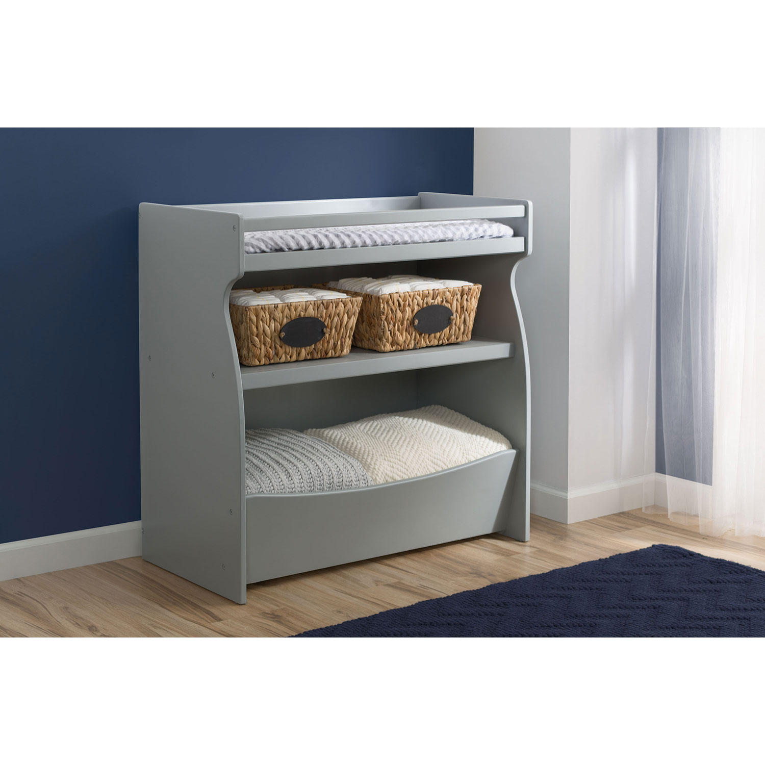 Delta Children 2-in-1 Changing Table and Storage Unit. Gray