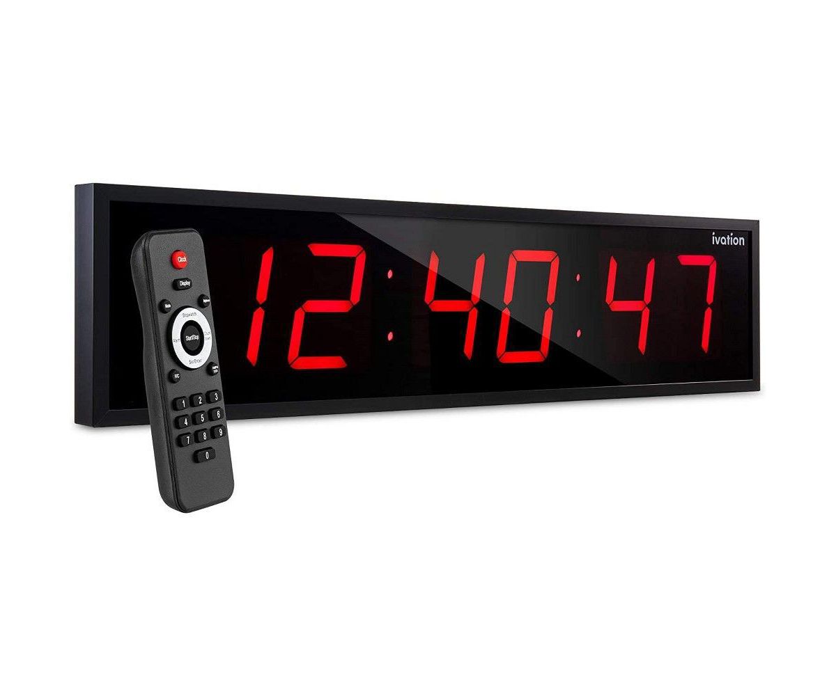 Ivation Huge 60 Inch Large Big Oversized Digital LED Wall Clock