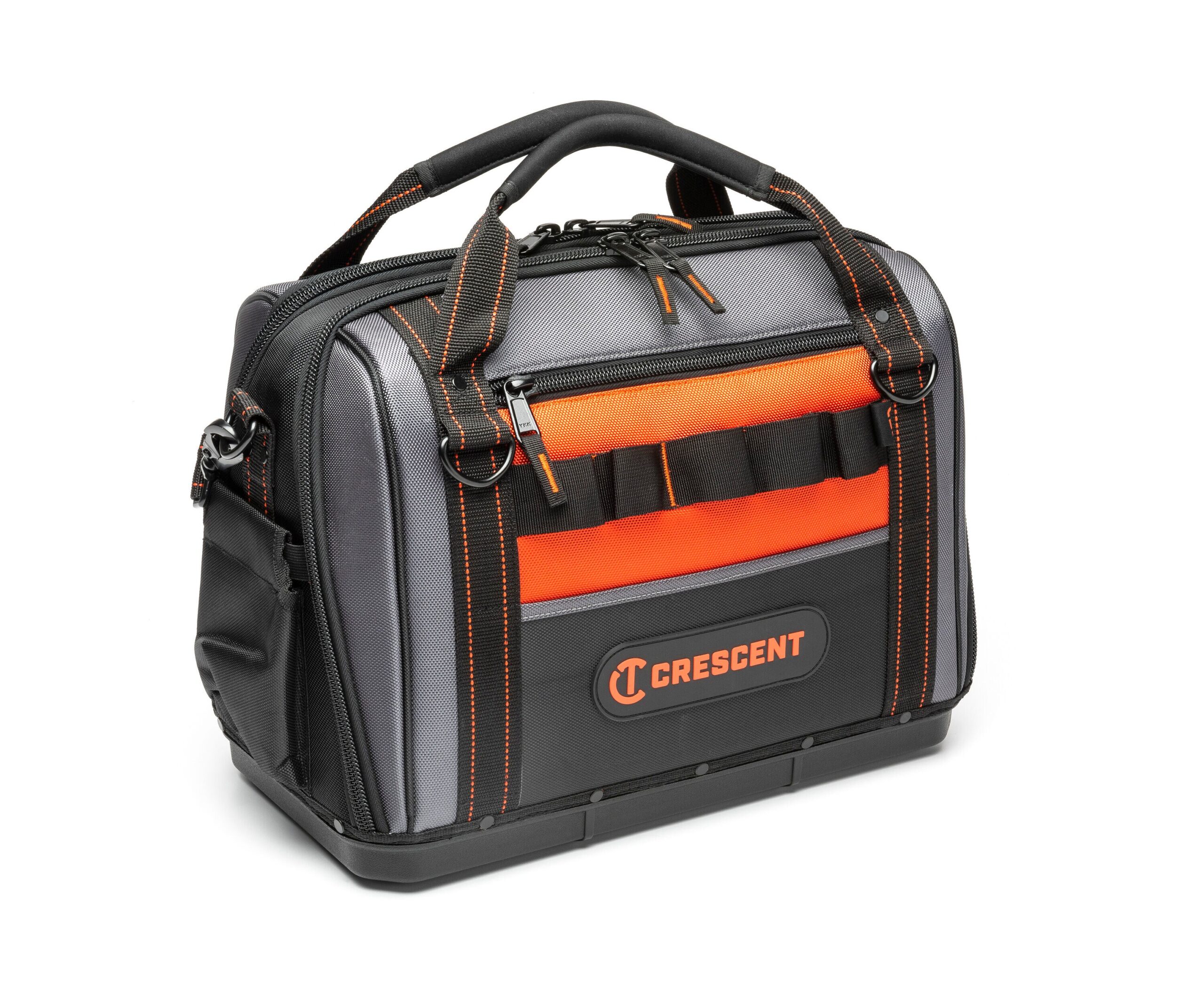 Crescent Rawhide Orange. Black Polyester 17-in Zippered Tool Bag