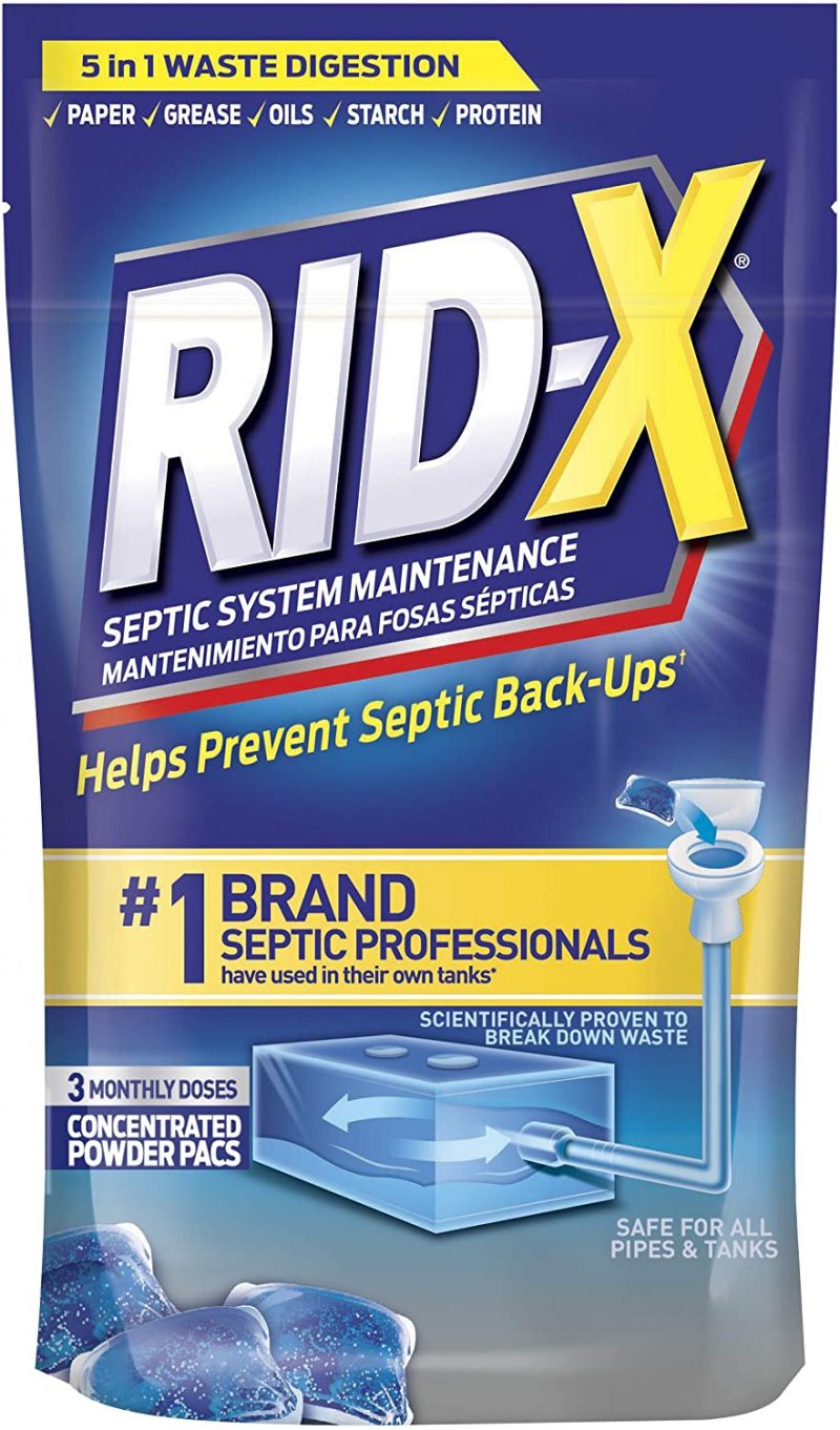 Rid-X Septic Tank Treatment Enzymes. 3 Month Supply Septi-Pacs. 3.2oz