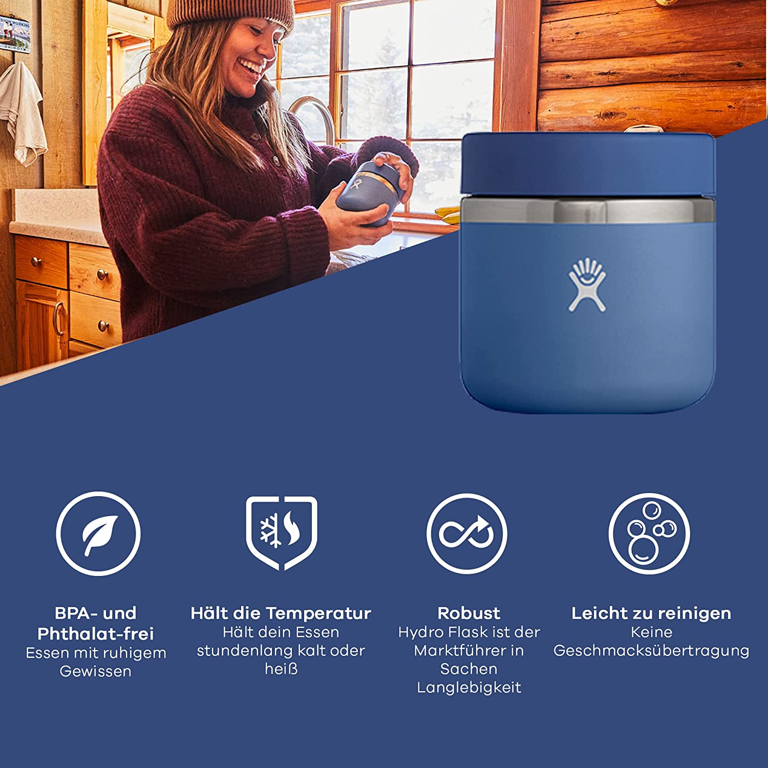 Hydro Flask 20 Oz Food Jar. Blackberry