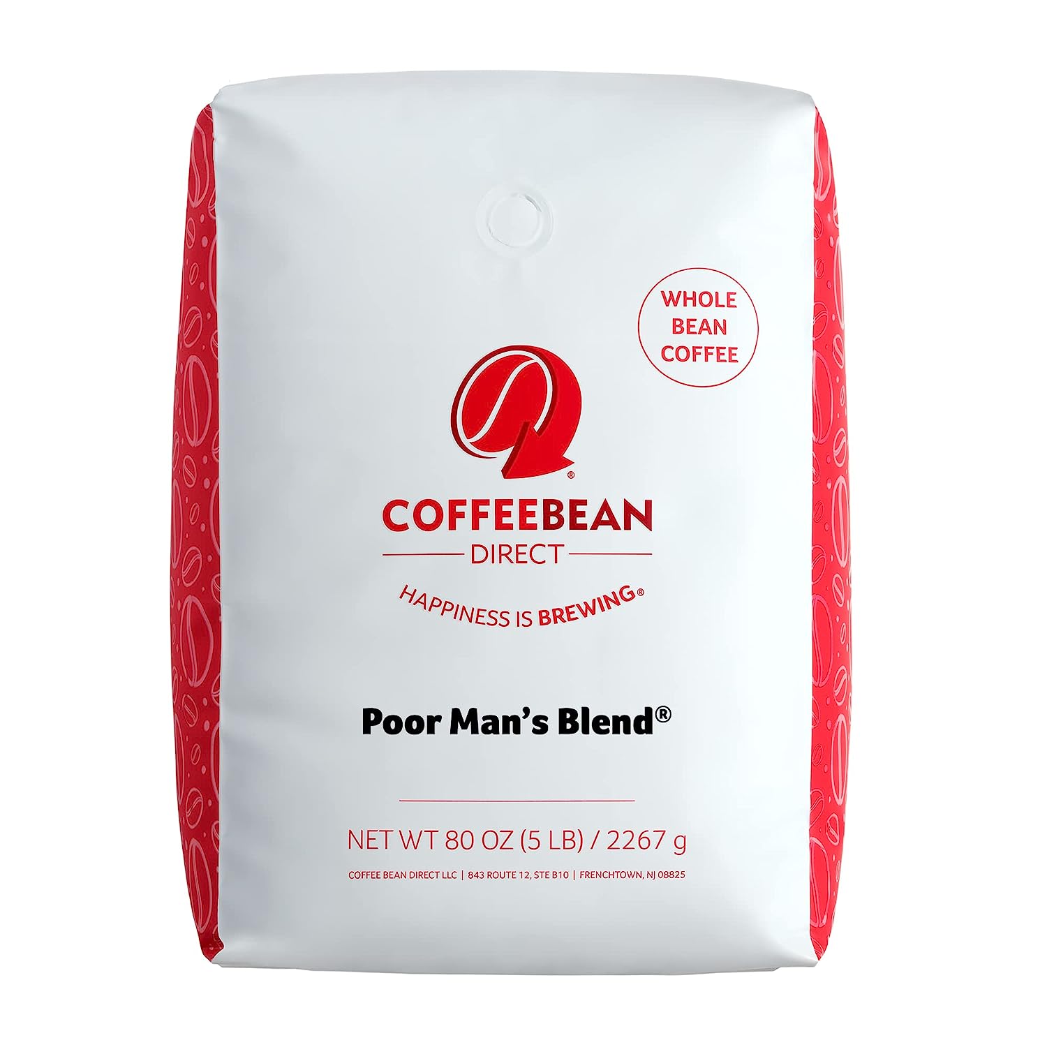 Coffee Bean Direct Poor Man-s Blend Coffee. Medium Roast. Whole Bean. 5 Pound