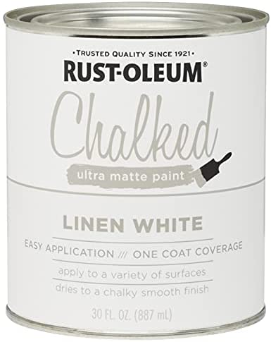 Rust-Oleum 285140 Ultra Matte Interior Chalked Paint. 30 Fl Oz (Pack of 1). Linen White