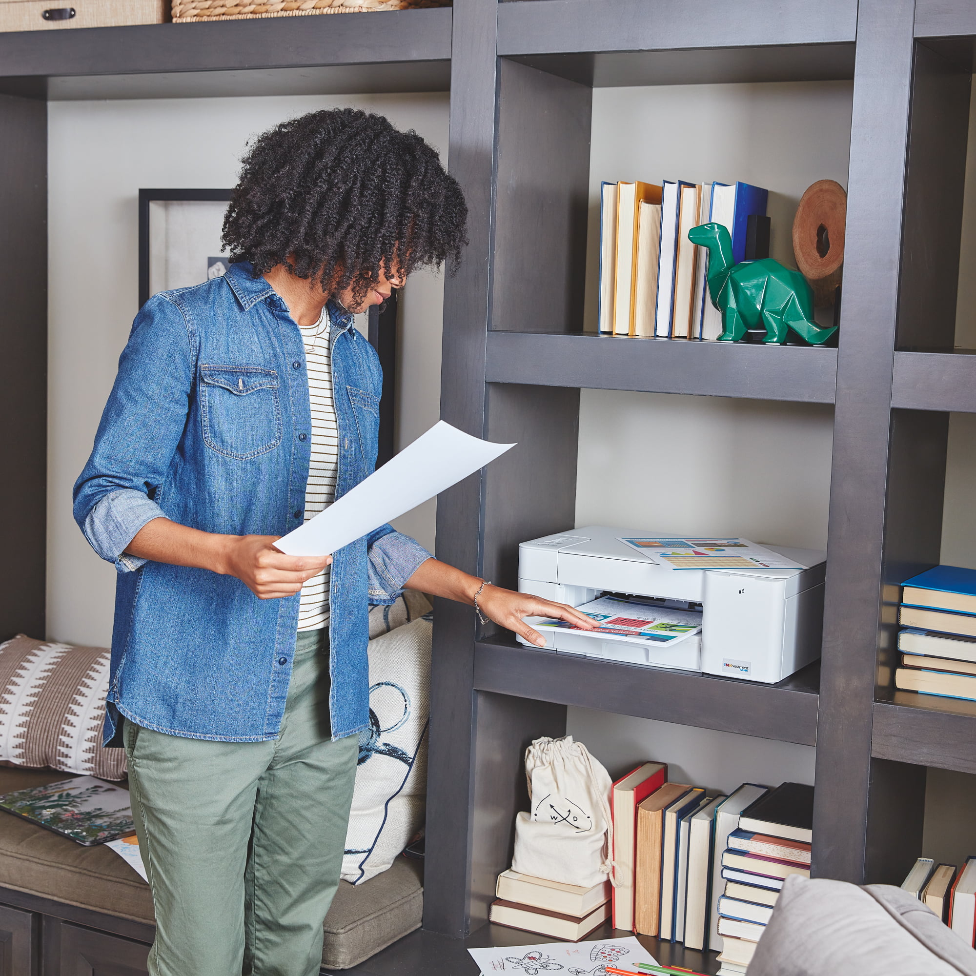 Brother MFC-J1215W INKvestment Tank Wireless Multi-Function Color Inkjet Printer with Up to 1-Year of Ink In-box